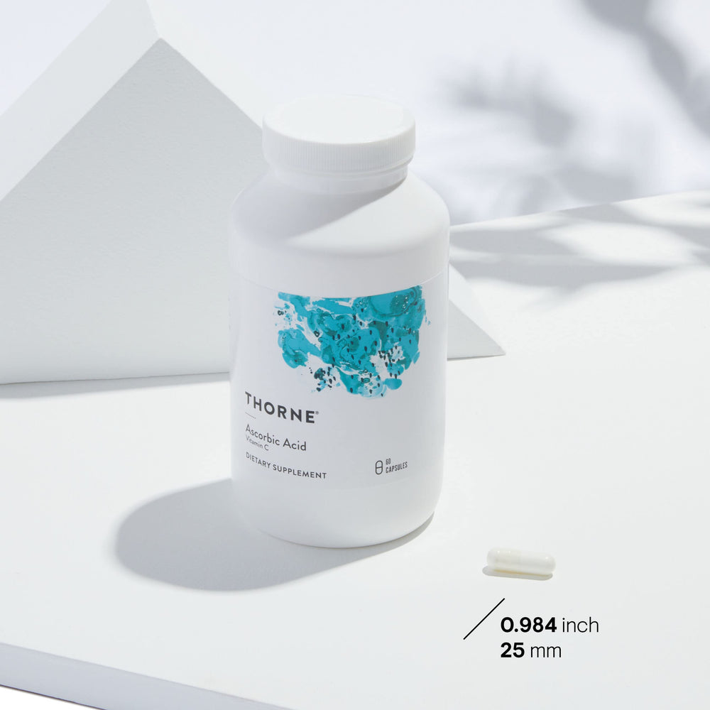 Product label for Thorne Ascorbic Acid 1000 mg