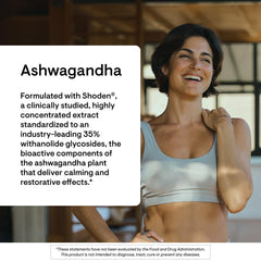 Capsule close-up showing THORNE Ashwagandha Shoden