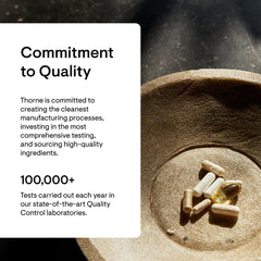 In-lab testing process for Thorne supplement quality