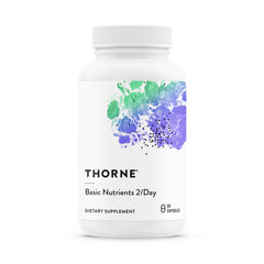 THORNE Basic Nutrients 2/Day bottle front for daily essential vitamin support.