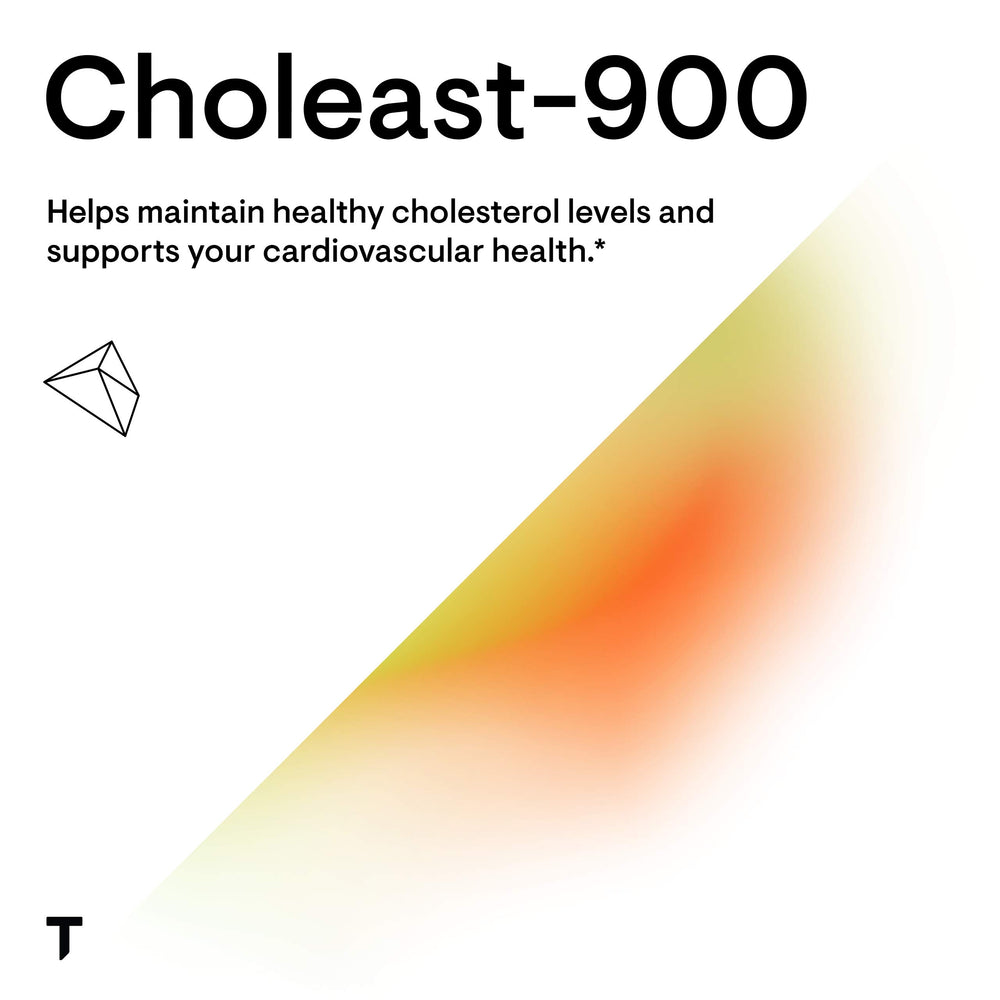 Close-up of red yeast rice capsules showing 900 mg per capsule