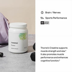 Nutrition and ingredients panel for Thorne Creatine
