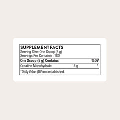 THORNE Creatine measuring scoop suggests precise daily serving.