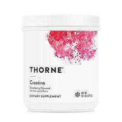 Front view of THORNE Creatine micronized powder in Strawberry flavor