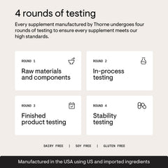 THORNE Creatine monohydrate nutrition facts panel aids informed decisions