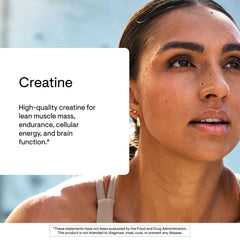 THORNE Creatine pineapple orange powder highlighting the fine texture for smooth mixing