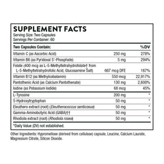 Close-up of THORNE Emotion Balance bottle label