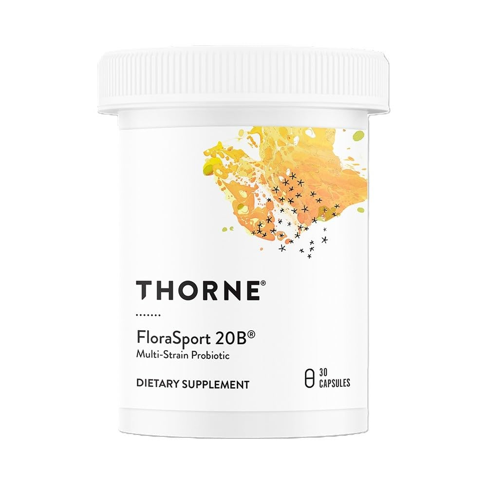 THORNE FloraSport 20B probiotic bottle and label