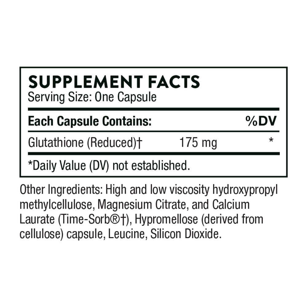 Close-up view of Glutathione-SR capsules