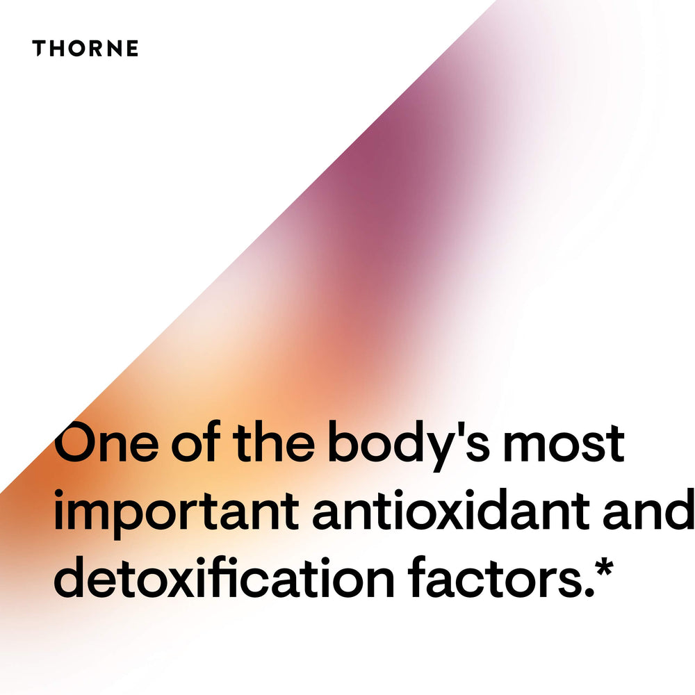 Packaging view of THORNE Glutathione-SR bottle