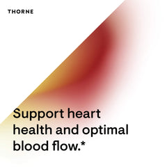 Graphic illustrating nitric oxide and blood flow support from THORNE L-Arginine Sustained Release