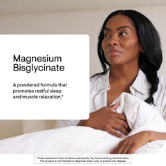 THORNE magnesium bisglycinate powder scoop showing convenient dosing
