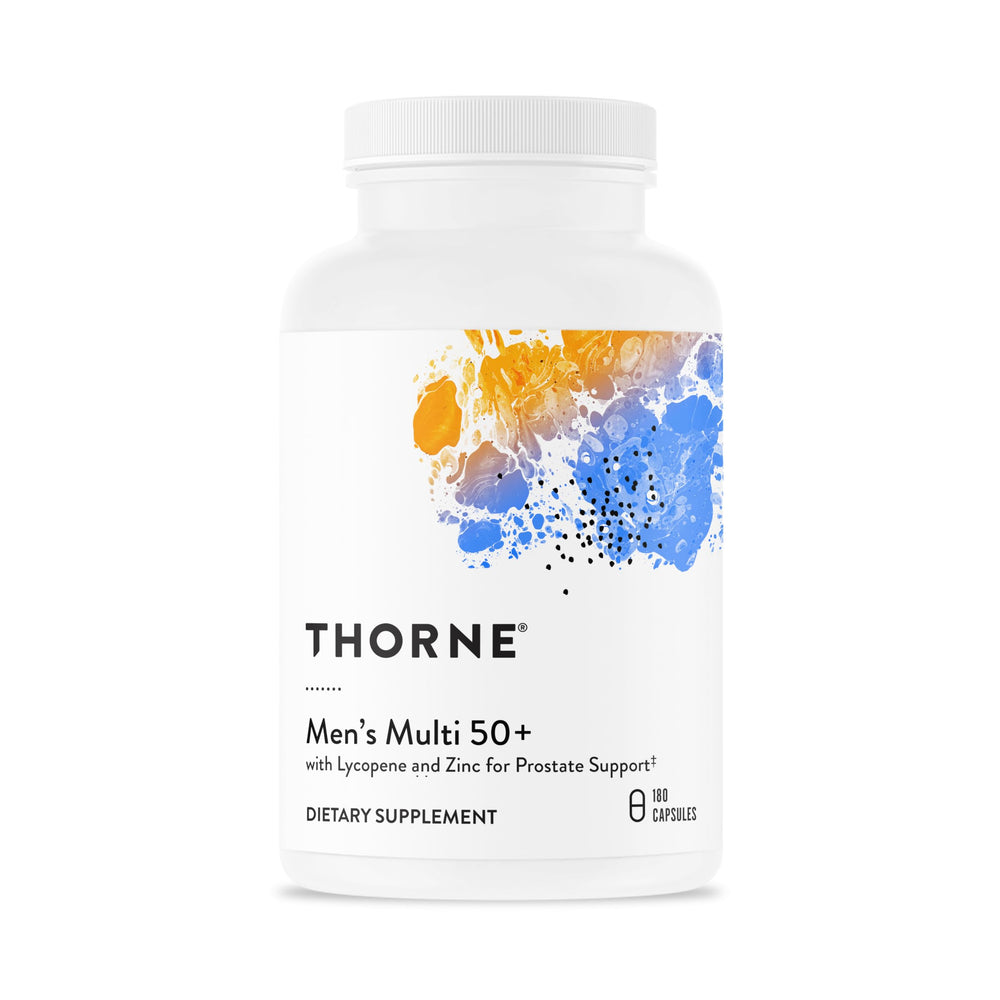 THORNE Men's Multi 50+ bottle with 180 capsules