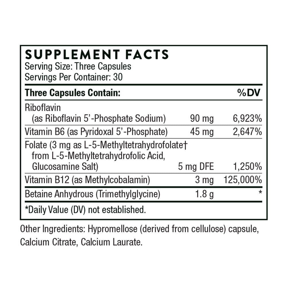 Graphic highlighting Active Folate (5-MTHF) and B vitamins supporting methylation