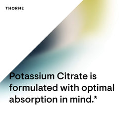 Packaging with '3rd Party Contents Certified' claim on THORNE Potassium Citrate