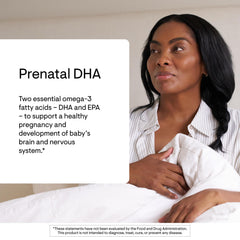 Thorne Prenatal DHA bottle label showing DHA and EPA and third-party certification.