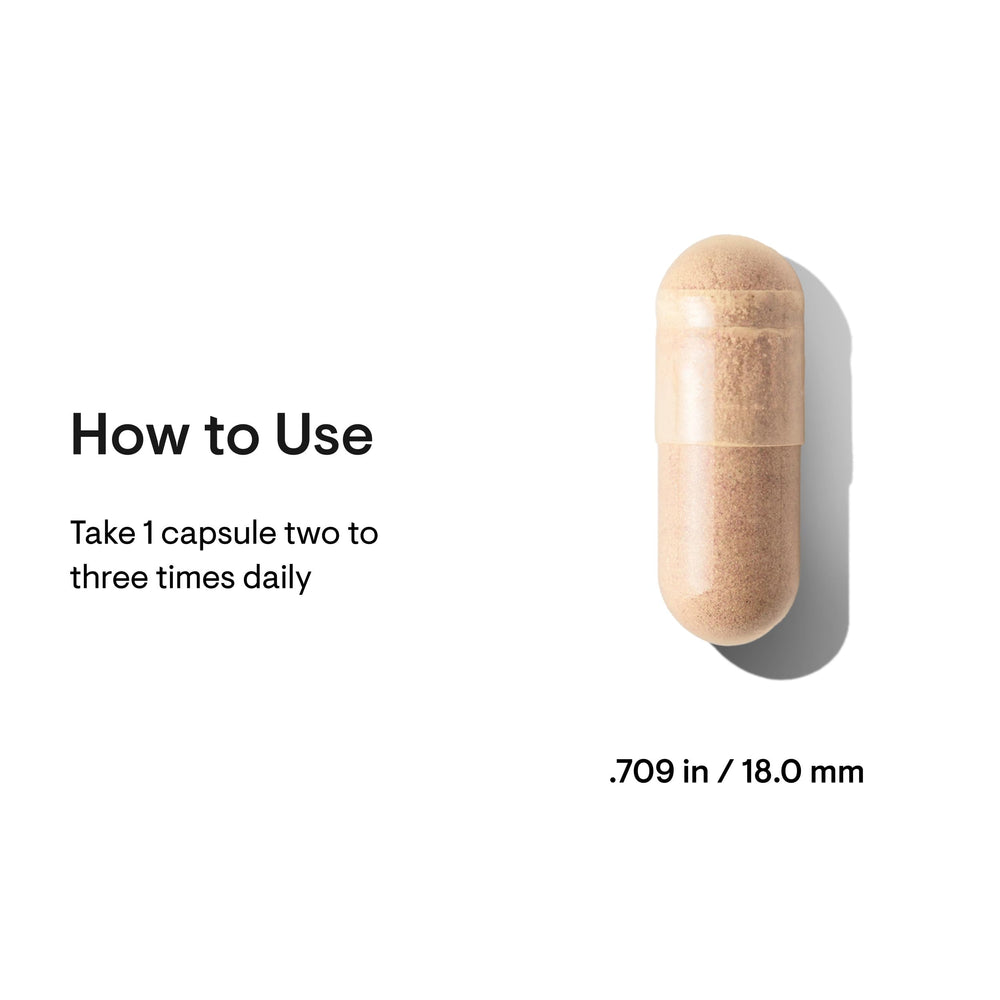 Close-up of THORNE Rhodiola bottle label