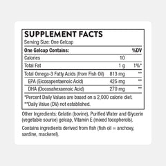 Close-up of omega-3 fish oil softgels