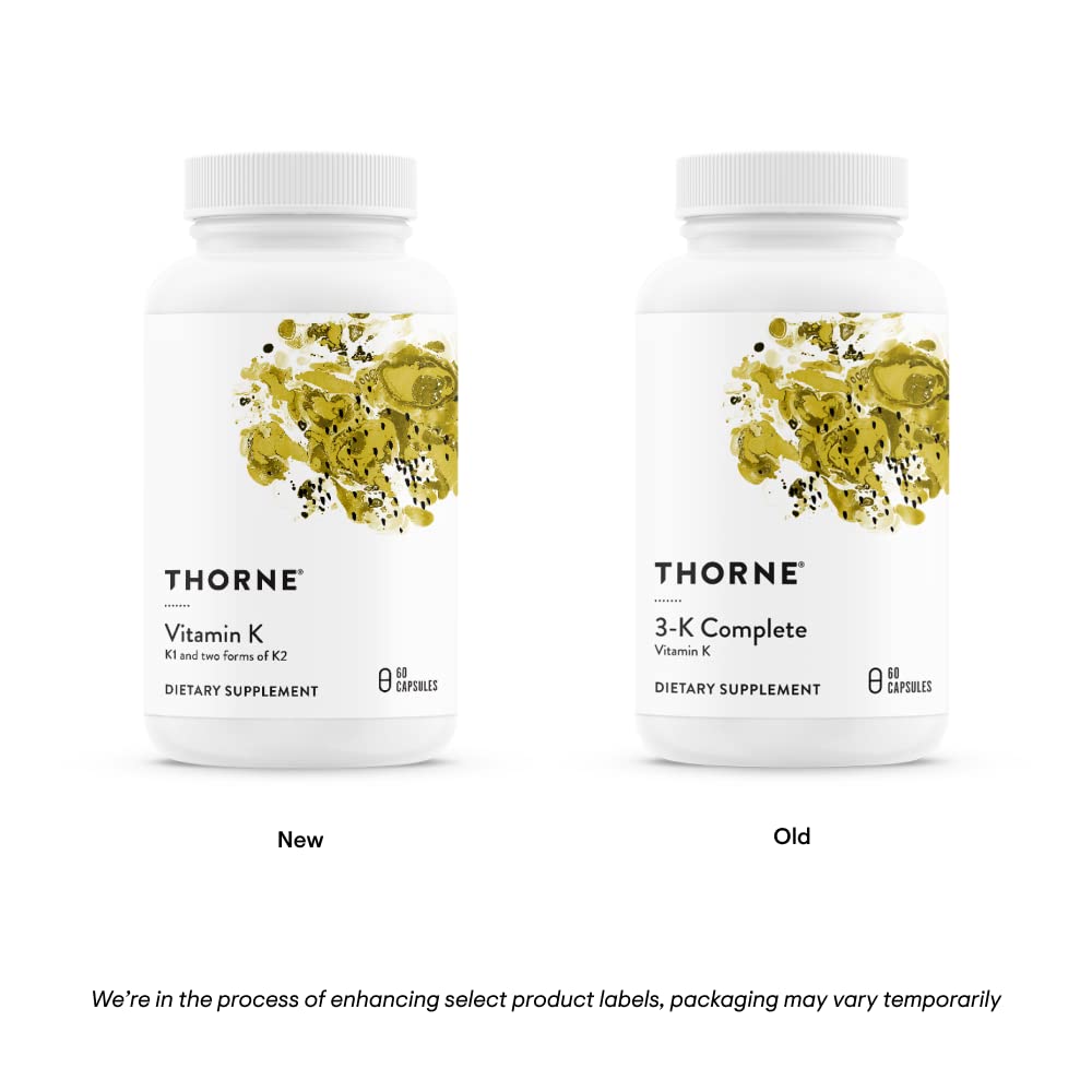 THORNE Vitamin K60 ingredients and dosing information THORNE Vitamin K60 ingredients and dosing information