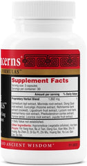 Close-up of Three Immortals capsule bottle