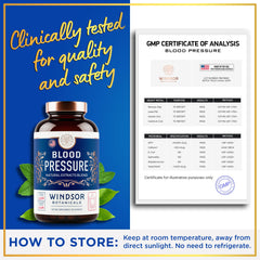 Three-month supply of blood pressure support capsules.
