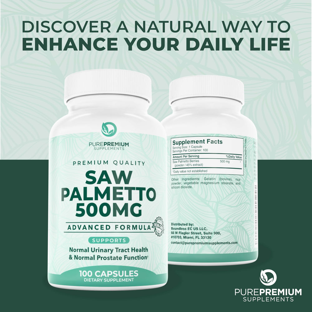 3-month supply box of PurePremium saw palmetto