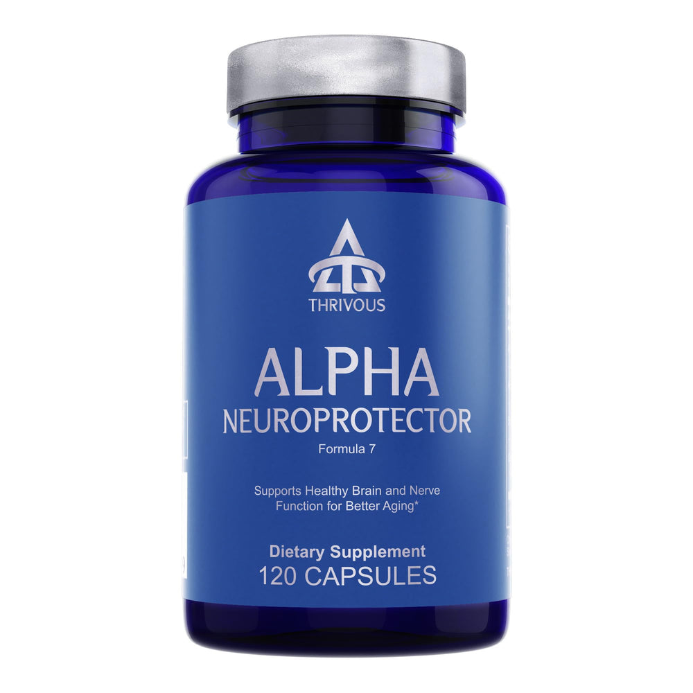 Bottle of Thrivous Alpha Neuroprotector