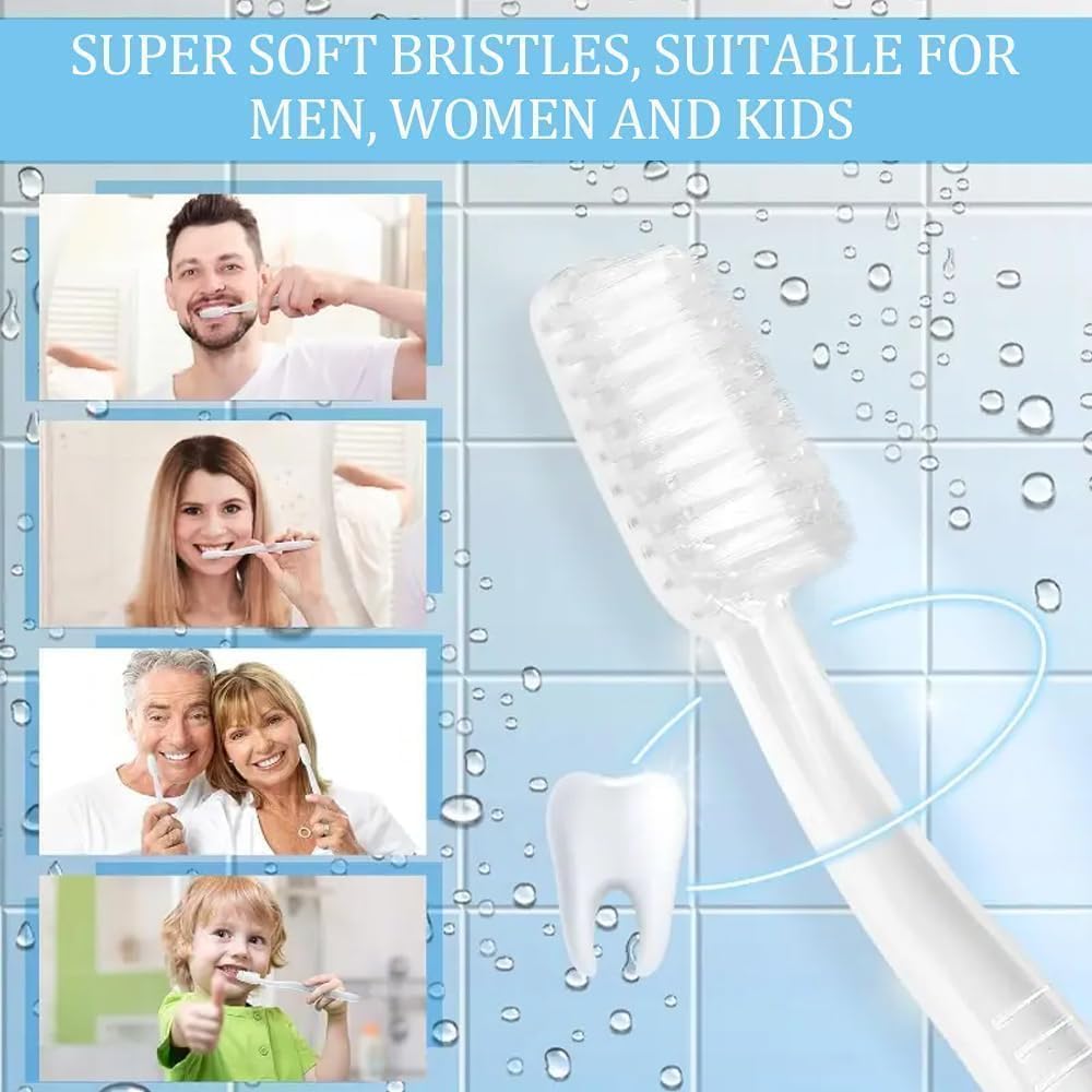 Lightweight plastic handle disposable toothbrush for travel
