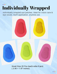 Pink THSIREE 20-pack adhesive eye patches for kids