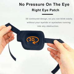Close-up of THSIREE blue 3D right eye patch