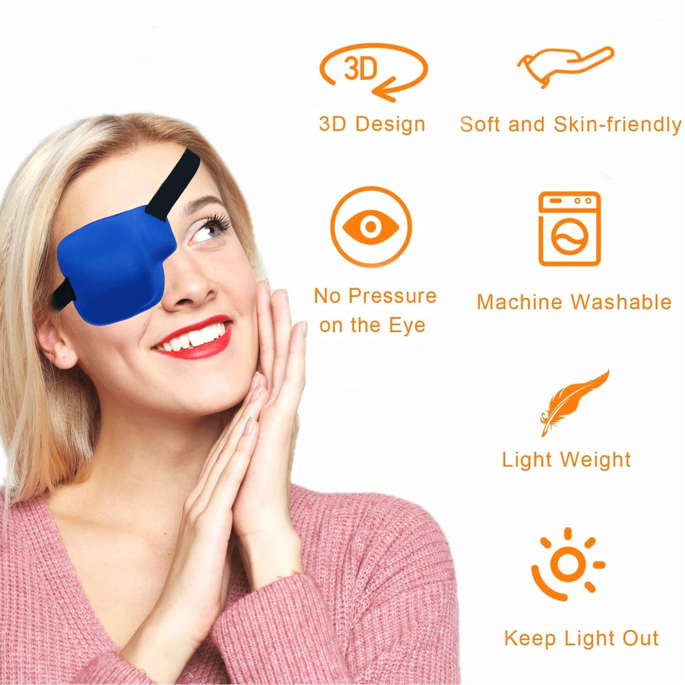 THSIREE blue 3D eye patch right eye front view