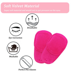 Dimensions of pink eye patch: 3.7 x 2 inches (9.5 x 5 cm)