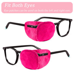 Pink velvet eye patches are washable