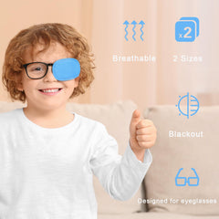 THSIREE blue eye patches large size (11.5x5 cm) for adults and kids