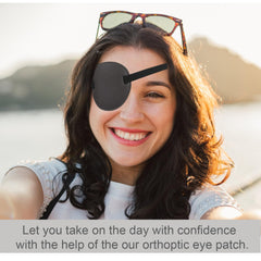 Patch designed to be used with glasses if needed