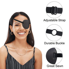 Black and purple eye patches side by side