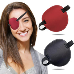 THSIREE eye patch two-pack in black and red for kids and adults