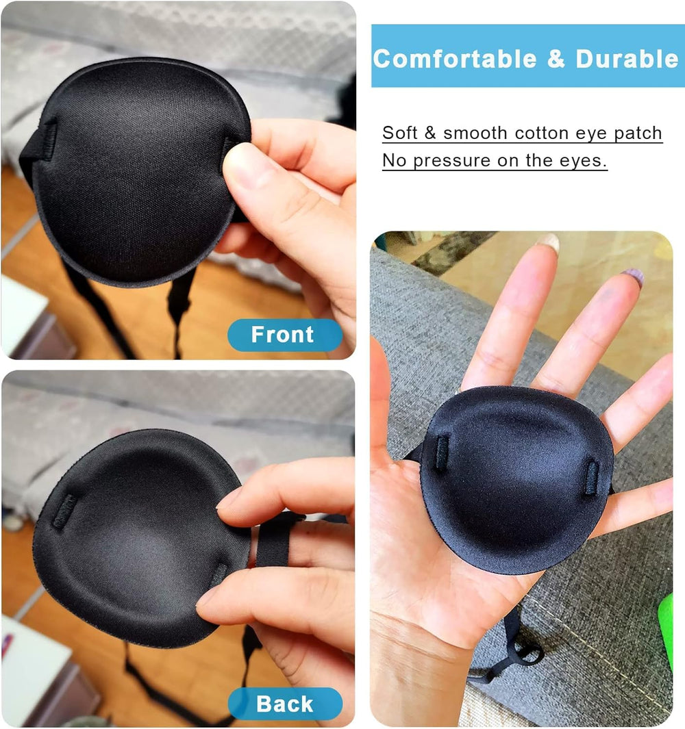 Eye patch shown being used with glasses