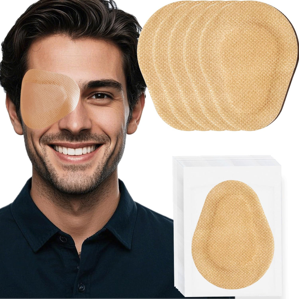 THSIREE 20 Pcs Adhesive Eye Patches for Adults in nude large size