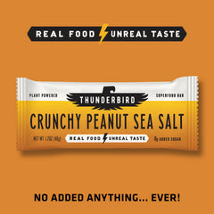Nutrition facts label for Thunderbird Bars energy snack
