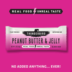 Thunderbird Bars no-added-sugar-ingredient-list shows naturally sweetened bar for everyday snacking.