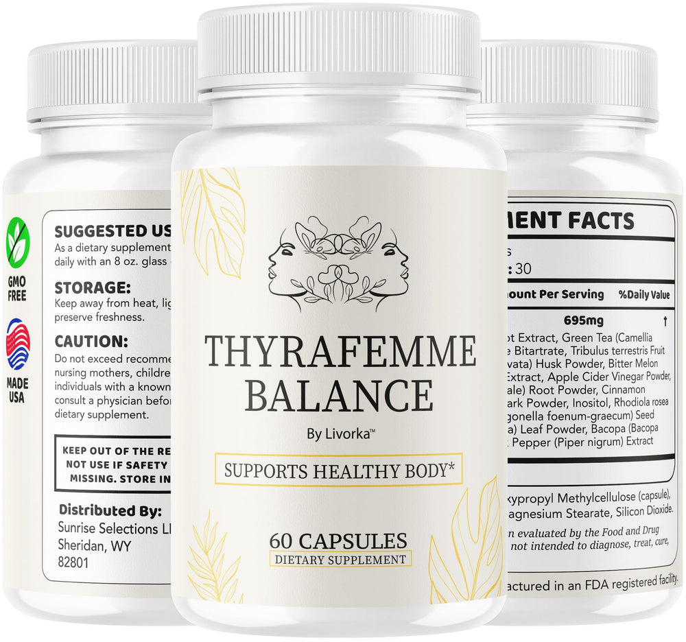 Wellness themed image featuring ThyraFemme Balance