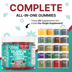 Close-up of ThyroGlow packaging showing vegan and non-GMO claim