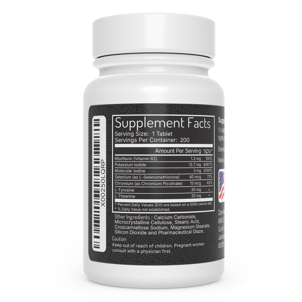 Thyroid and immune support tablets display