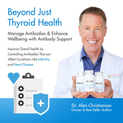 Thyroid Specific Formulations capsule beside hand for accurate serving scale
