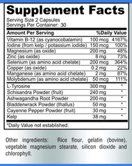 Capsules being poured from Thyroid Support bottle