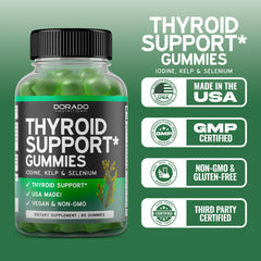 Serving of Apple-flavored Thyroid Support Gummies
