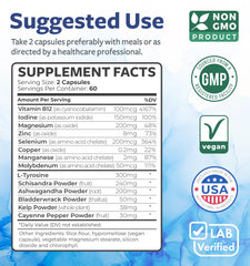 Ashwagandha root and mineral blend for thyroid health