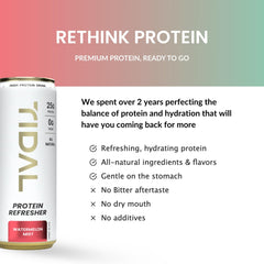 Lactose-free whey protein close-up for TIDAL Protein Refresher