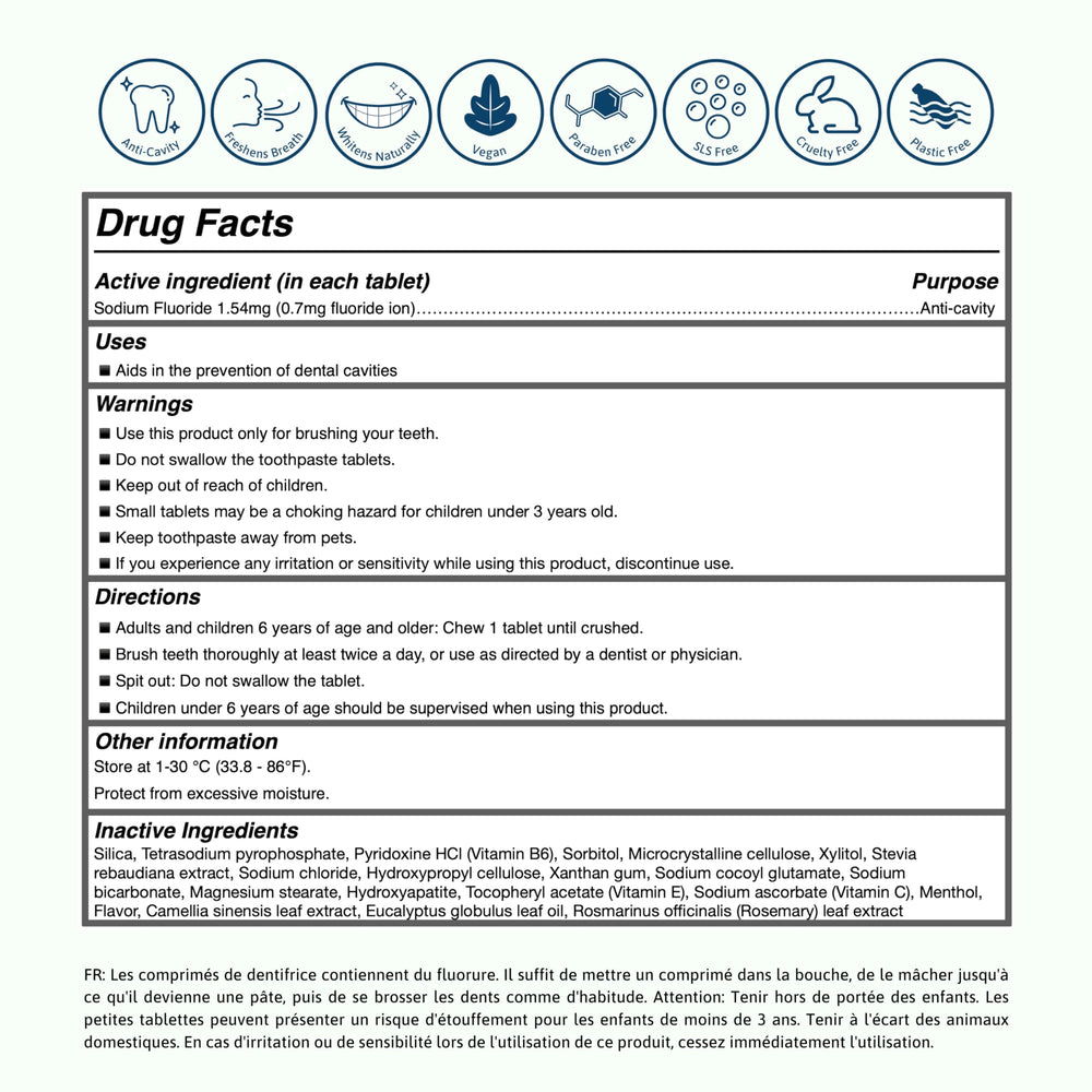 Tidalove Maxi Pack containing 248 fluoride toothpaste tablets